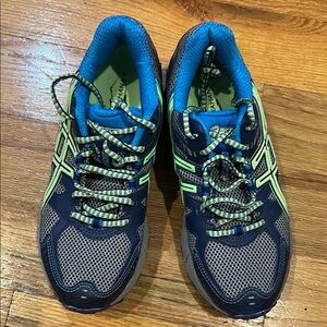 Asics Women's Blue and Green Athletic Shoes